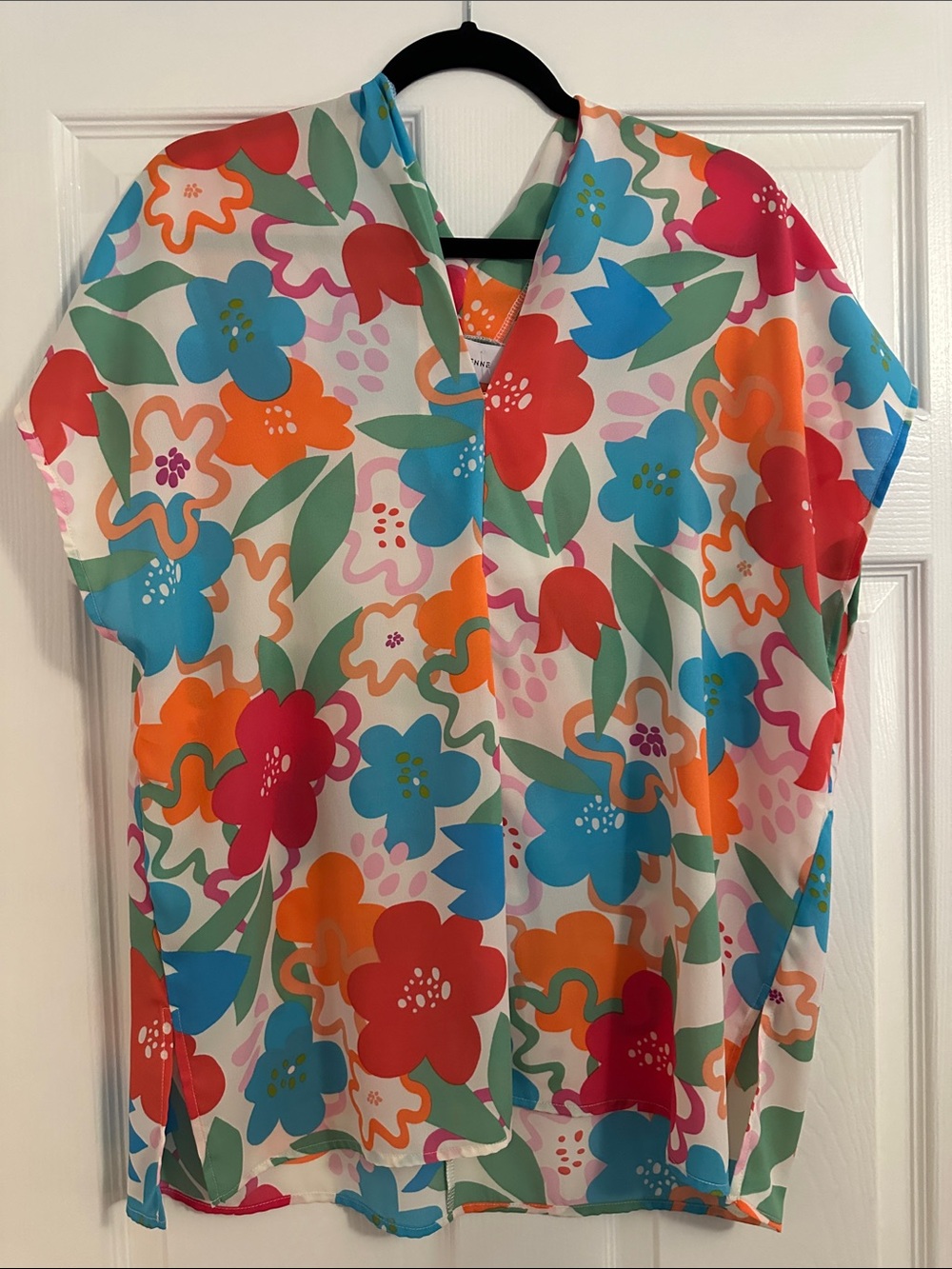 Adrienne Multicolor Floral V-Neck Tunic